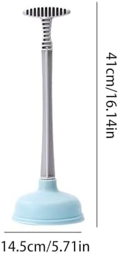 Grey Toilet Plunger Set with Holder for Bathroom