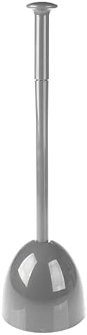 mDesign Toilet Plunger with Holder - Gray
