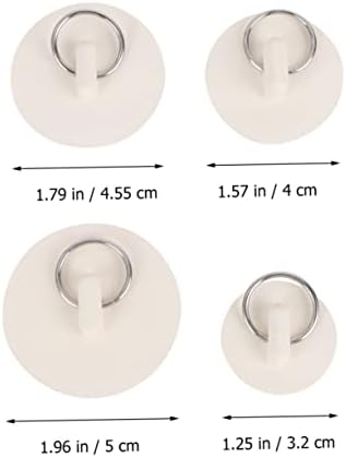 DRESSOOS Ergonomic Drain Plugs Set of 4 with Hanging Ring 1