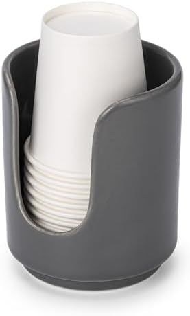 Viosuniu 3 oz Ceramic Cup Dispenser with 5 PLA Paper Cups
