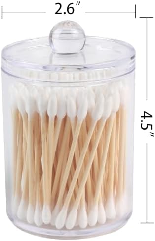 3 Pack Aynoo Cotton Swab Ball Holder with Labels