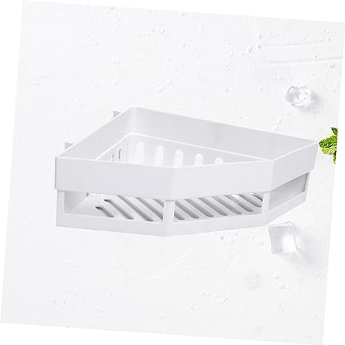 PRETYZOOM White Triangle Shower Caddy Corner Shelf