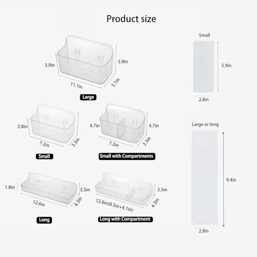Jokvaex 1 Pack Clear Shower Caddy Shelf