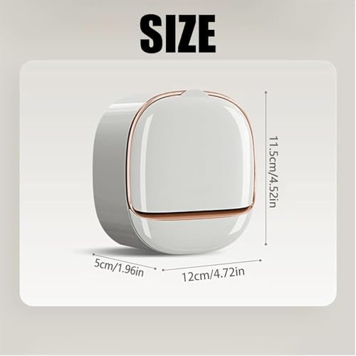 Luxury Soap Holder with Drain Tray and Adhesive Base