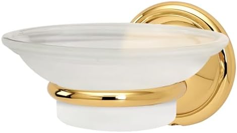 Alno Soap Dish With Holder - Unlacquered Brass