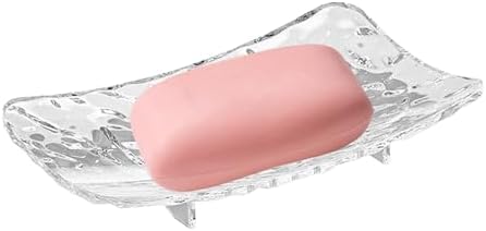 Pink Rectangular Soap Dish with Drain Hole Design