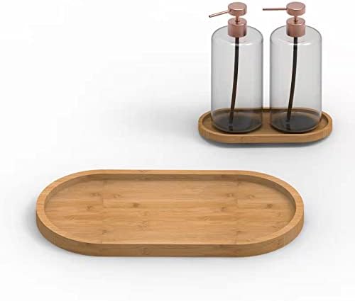 Gttyowyin Bamboo Soap Dispenser Tray Organizer