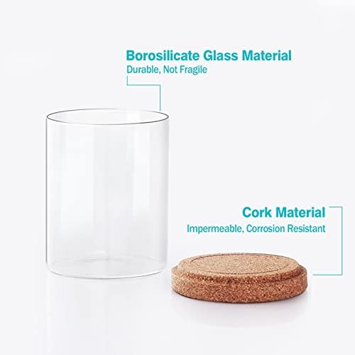Anhow 12 oz Borosilicate Glass Qtip Holders 3 Pack 1