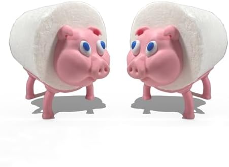 Cute Fluffy Sheep Toilet Paper Holder Set of 2