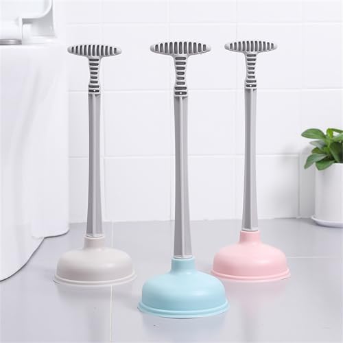 Grey Toilet Plunger Set with Holder for Bathroom