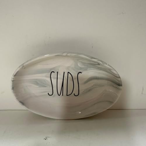 Rae SUDS Tray - Ceramic Soap Dish with Marble Pattern