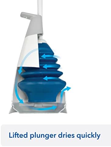 Unger EZ Plunger with No-Drip Caddy - Discreet Bathroom Tool