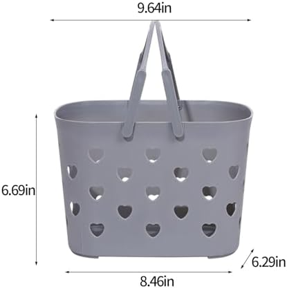 Portable Shower Caddy with Handles and Large Storage Capacity Gray