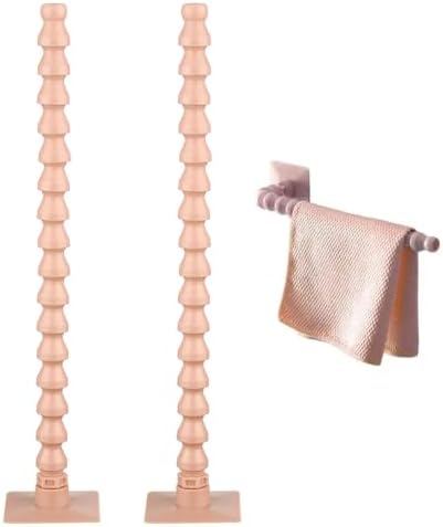 2Pcs Flexible Adjustable Toilet Paper Holder with Towel Hanger