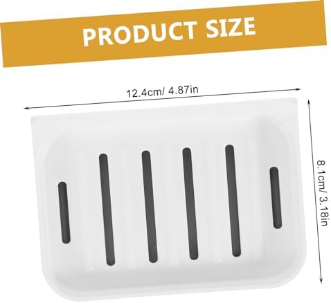 COOLHIYA 1set Absorbent Soap Dish Wall Mount Bathroom Holder