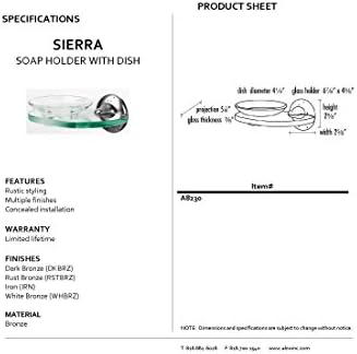 Alno A8230-RSTBRZ Sierra Bath Soap Dish Bronze