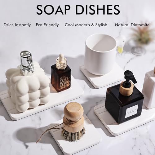 Evory Set of 2 Water Absorbent Diatomite Coasters