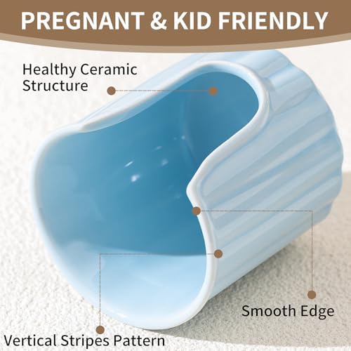 TANEW Ceramic Cup Dispenser with Vertical Stripes - 3oz Dixiee Holder