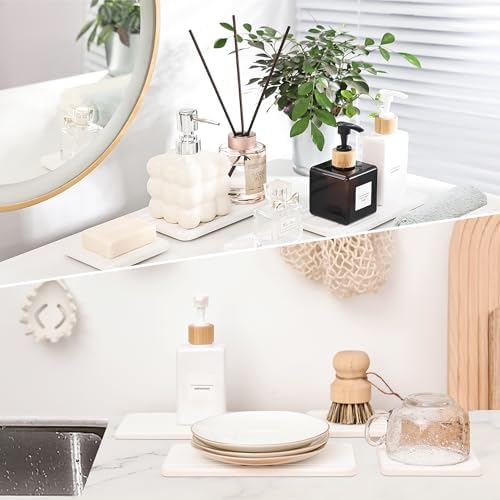 Evory Set of 2 Water Absorbent Diatomite Coasters