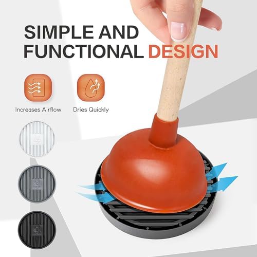 Plunger Tray with Ventilated Design and Quick Drying Gray
