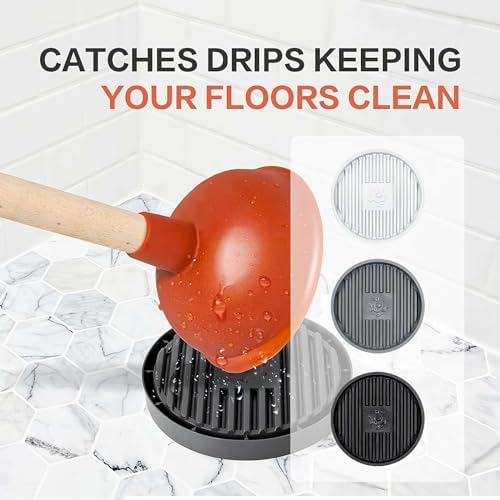 Plunger Tray with Ventilated Design and Quick Drying Gray