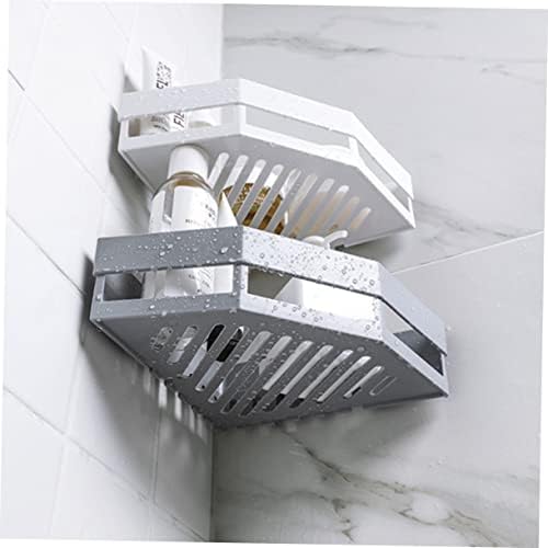 PRETYZOOM White Triangle Shower Caddy Corner Shelf