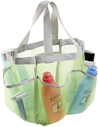 Holiberty Quick Dry Shower Caddy with 8 Mesh Pockets