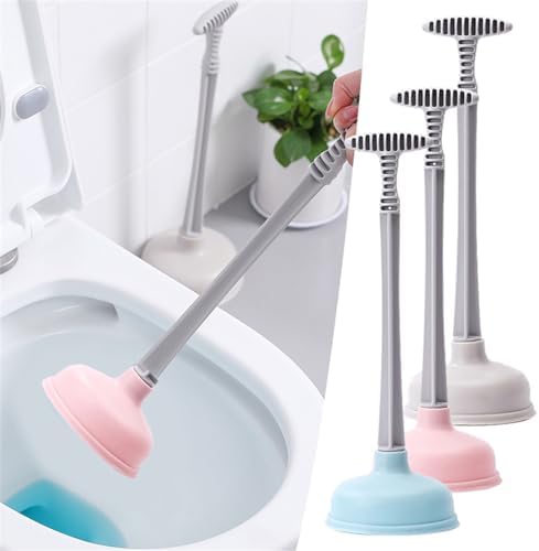 Grey Toilet Plunger Set with Holder for Bathroom