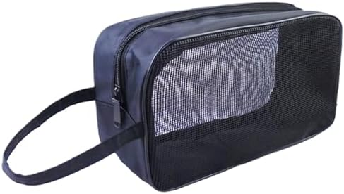 KYEQATY Mesh Shower Bag with Zipper Strap