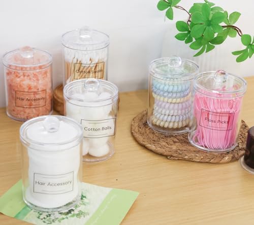 3 Pack Aynoo Cotton Swab Ball Holder with Labels