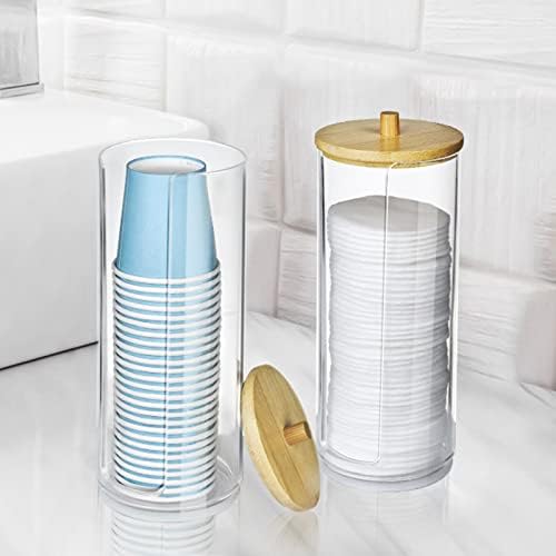 Bathroom Cup Dispenser with Dustproof Lid and Lid for Vanity