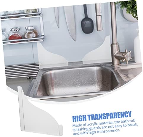 FIXOSHEE 1 Set Transparent Acrylic Bath Splash Guard