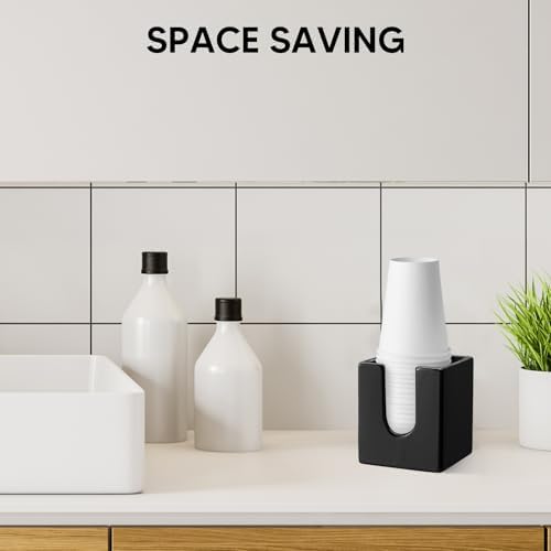 MOJIEZUO 3 oz Ceramic Cup Dispenser - Black