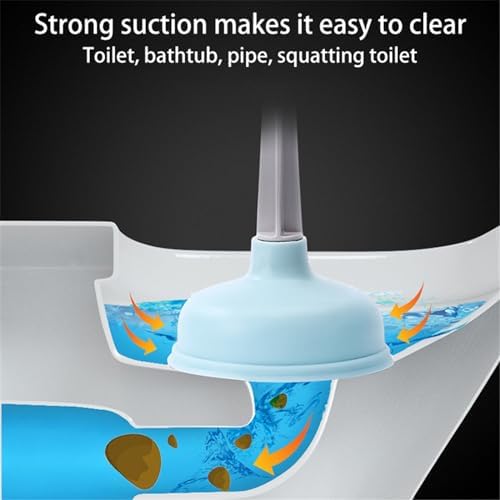 Grey Toilet Plunger Set with Holder for Bathroom