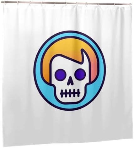 Boho Skull Shower Curtain Set with 12 Hooks 72x72in 1