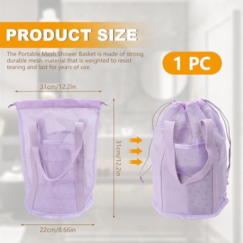 Portable Mesh Shower Caddy for Dorm Room Essentials