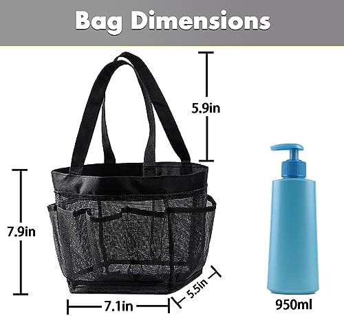 Miloidea Mesh Shower Bag with 7 Pockets - Portable Travel Organizer