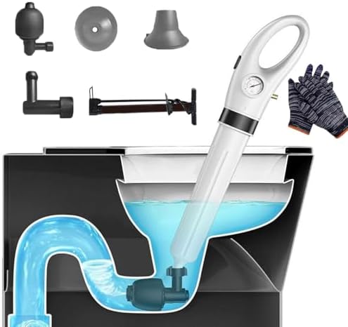 Pneumatic Toilet Plunger with Visual Barometer 1Pcs