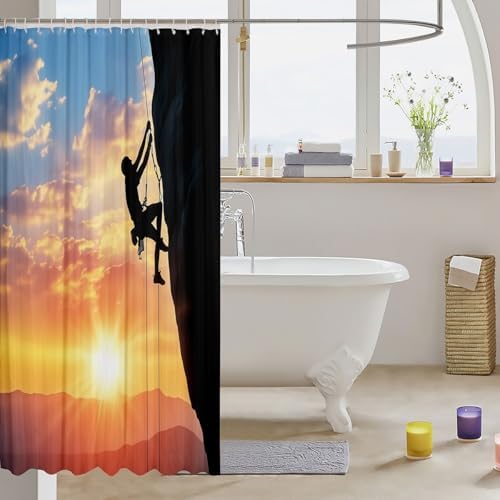 Erosebridal Rock Climbing Bath Curtain with Hooks