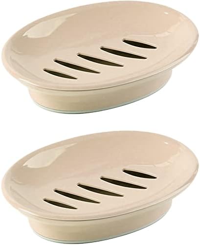 WYOK 2-Pack Soap Dish with Drain and Dry Feature