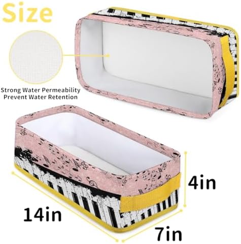 Snatocys Piano Keyboard Toilet Paper Basket with Handles