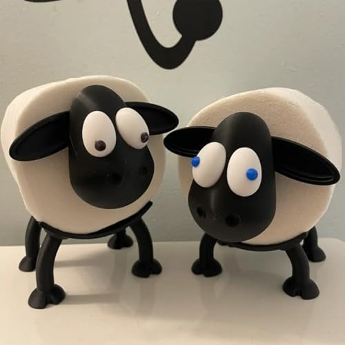 Cute Fluffy Sheep Toilet Paper Holder Set of 2