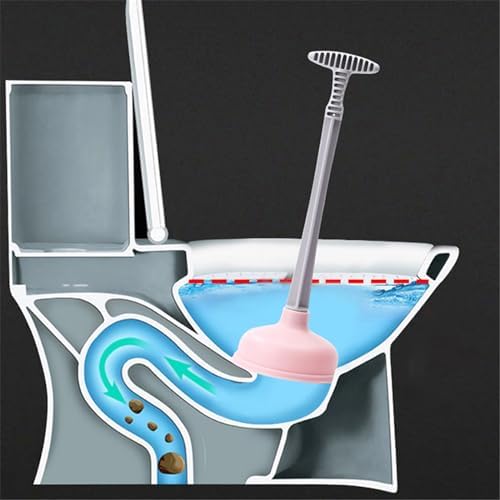 Grey Toilet Plunger Set with Holder for Bathroom