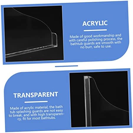 FIXOSHEE 1 Set Transparent Acrylic Bath Splash Guard