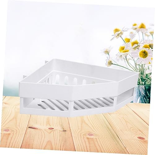 PRETYZOOM White Triangle Shower Caddy Corner Shelf
