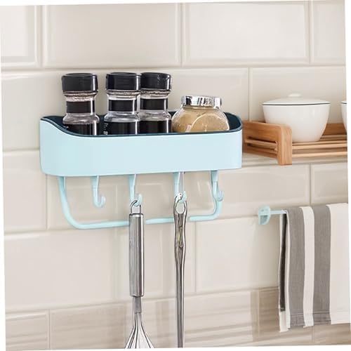 MOUNTTU Shower Caddy with 4 Hooks and Suction Cups