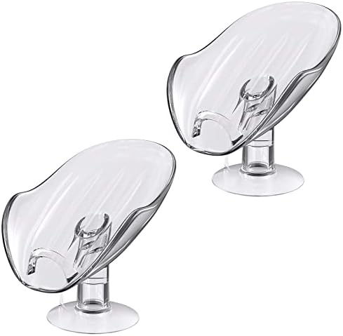 NPET Not Punched Self Draining Soap Dish Holder with Enlarged Suction Cup