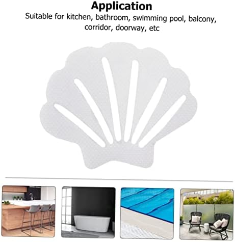 VALICLUD 12Pcs Shell Shape Non-Slip Bath Stickers for Safety and Traction