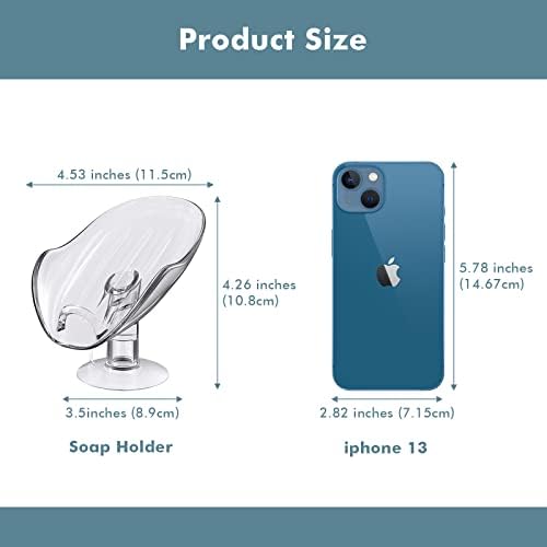 NPET Not Punched Self Draining Soap Dish Holder with Enlarged Suction Cup