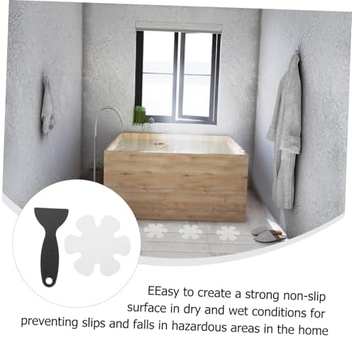 Fondotin 1Set Non Slip Bathtub Floor Stickers with Scraper